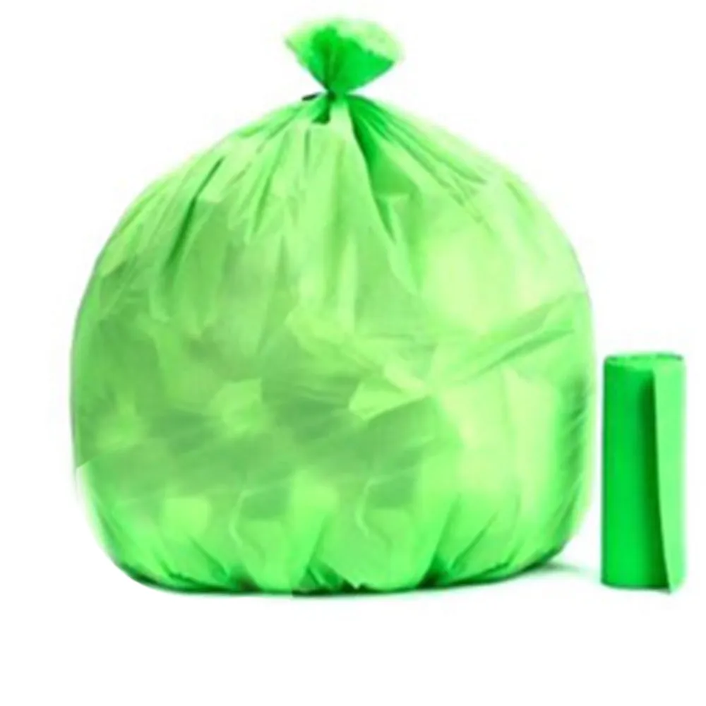 1581 Green Compostable Corn Starch Garbage Bags (17" x 19")