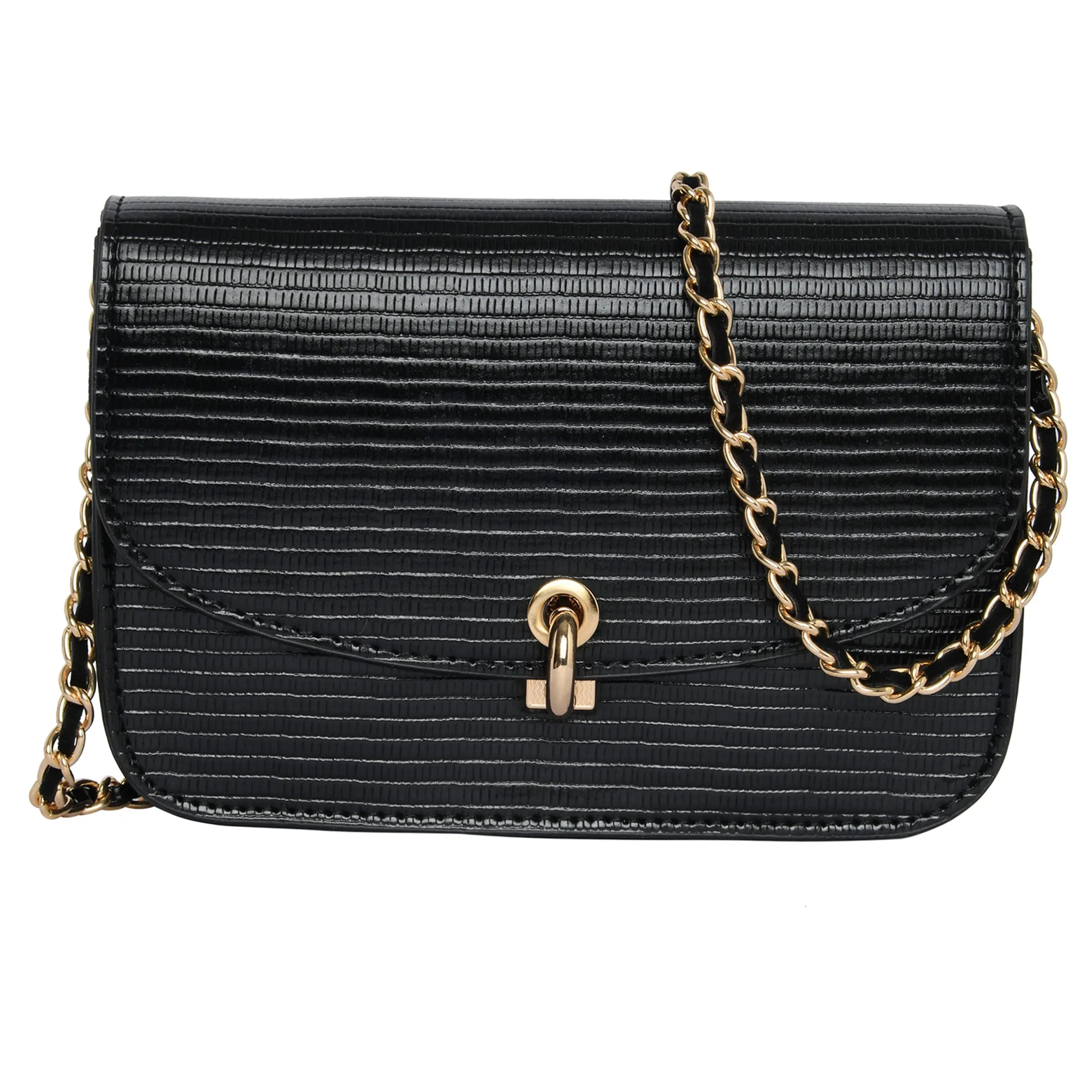 Accessorize London Women's Faux Leather Edie Croc Cross Body