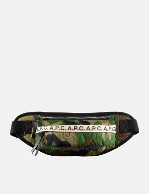 A.P.C. Banane Lucille Hip Bag - Camo Green