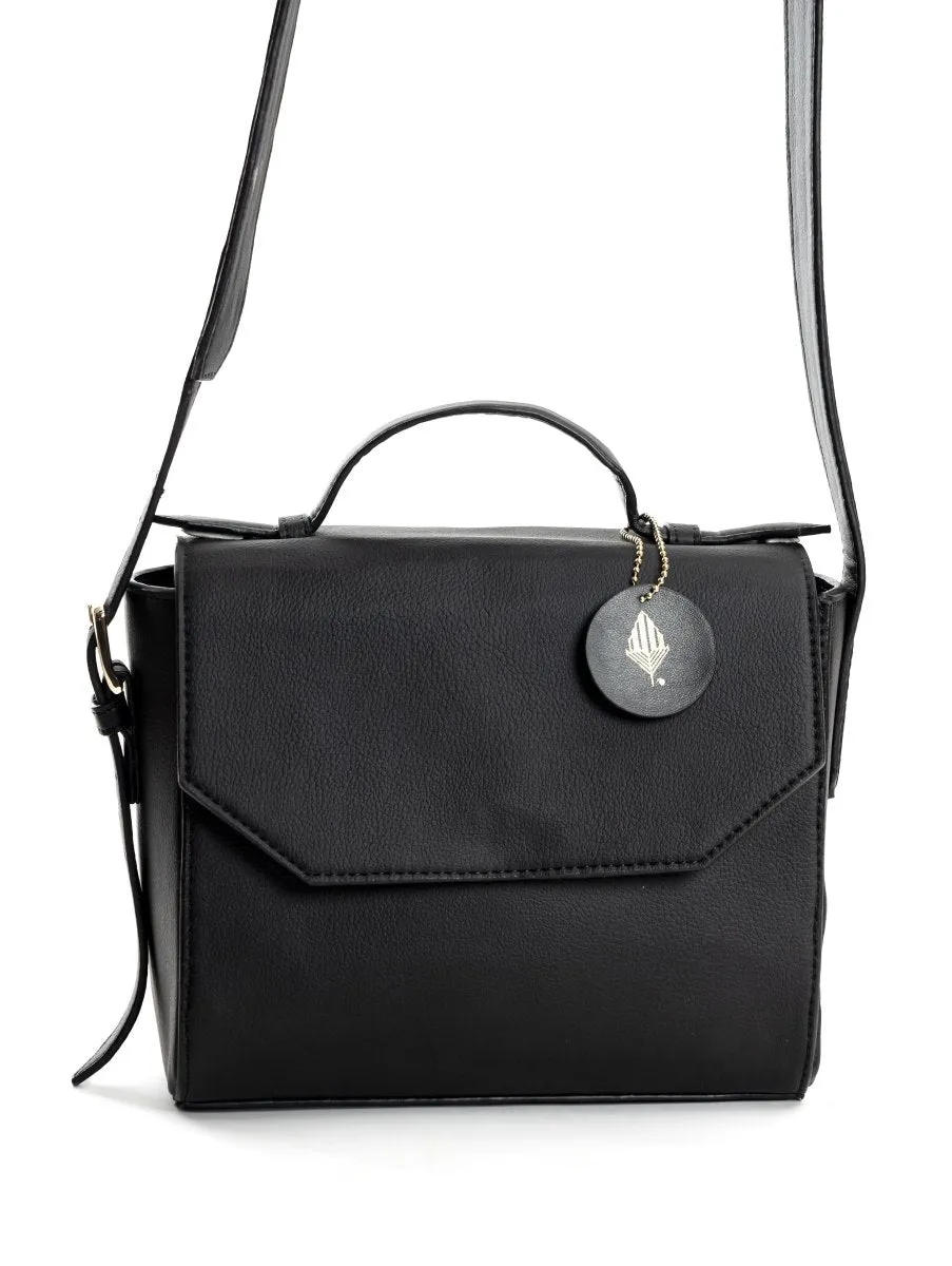 Asteria (Black) | Women's Bag made with Apple Leather