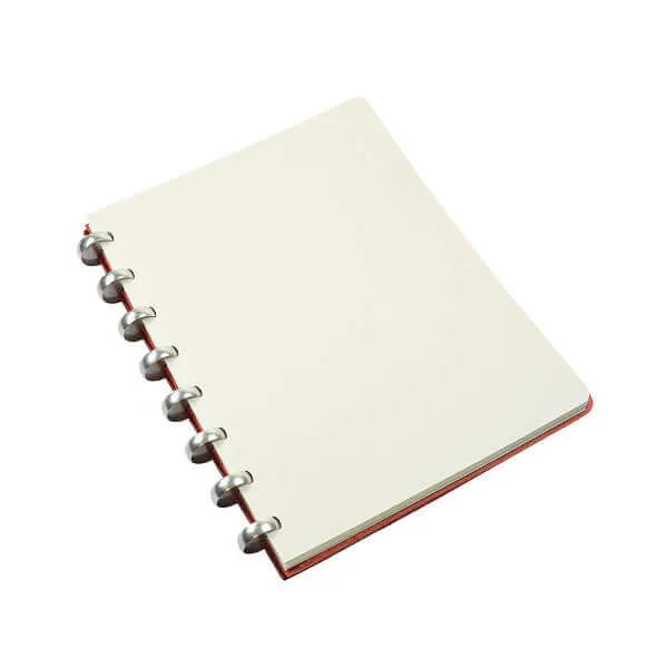 Atoma Pur Disc-Bound Refillable 165 x 210 Notebook Red Leather