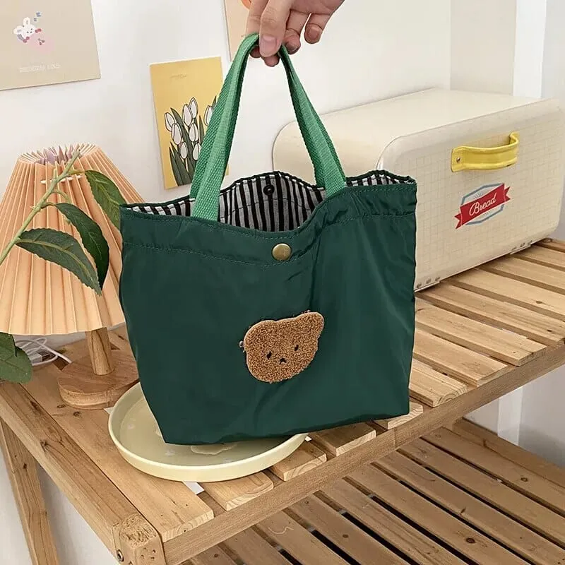 Bear-y Cute Embroidered Tote Bags