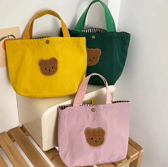 Bear-y Cute Embroidered Tote Bags