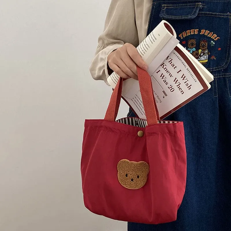 Bear-y Cute Embroidered Tote Bags