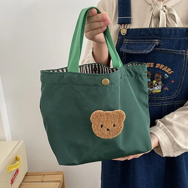 Bear-y Cute Embroidered Tote Bags