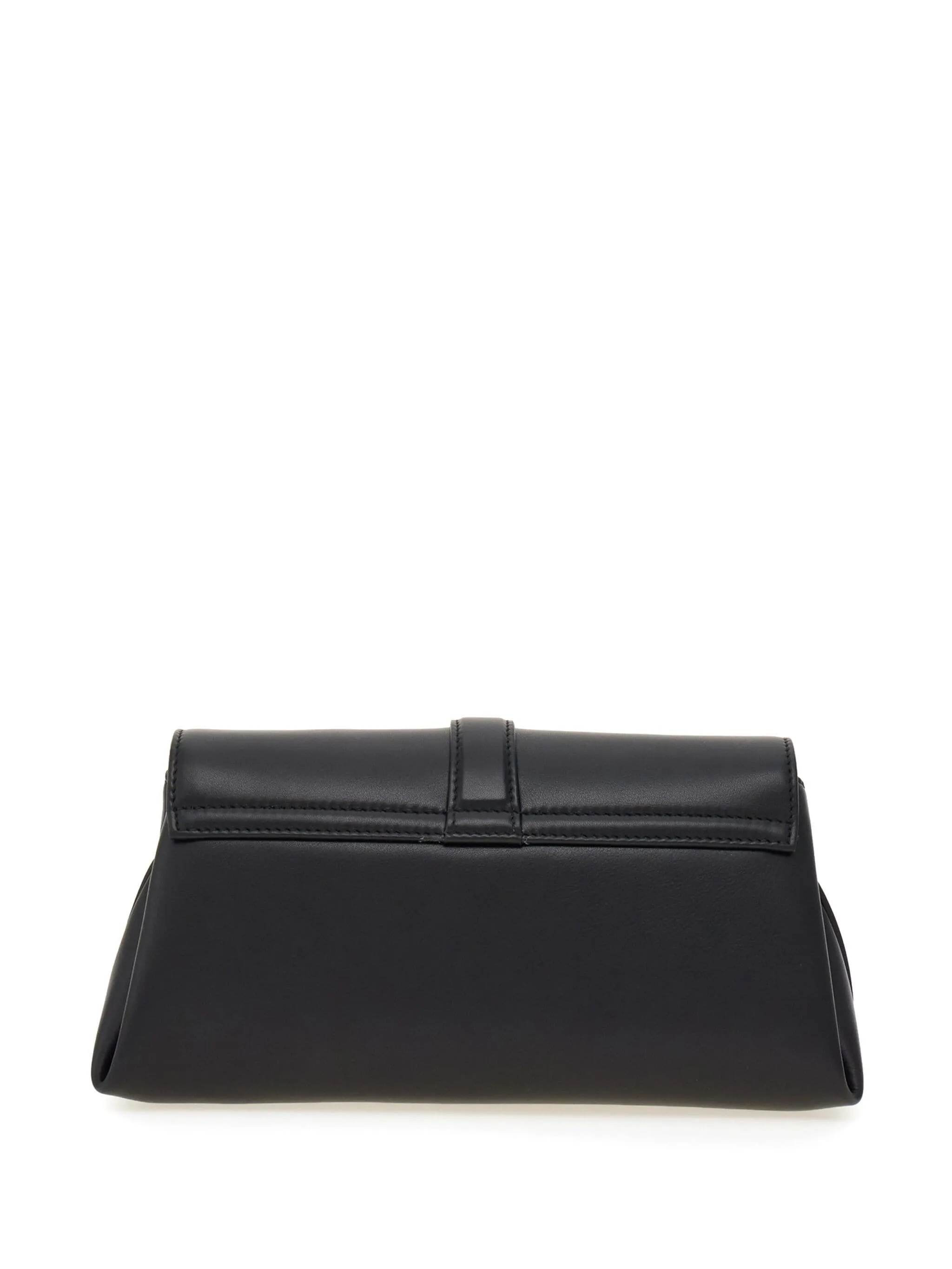 Black Calf Leather Shoulder Bag