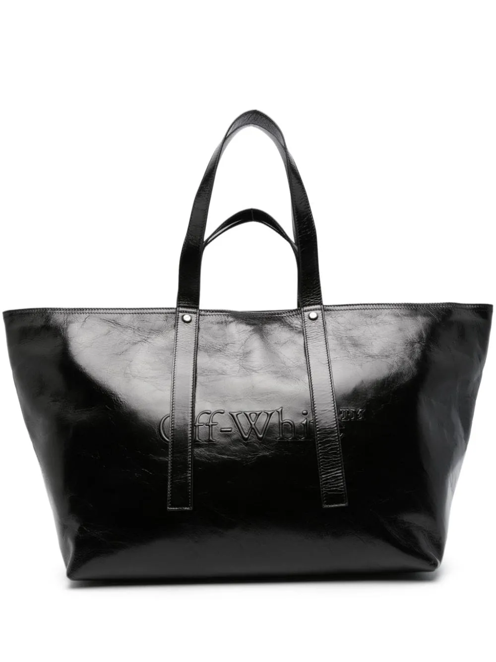 Black Leather Glossy Finish Bag