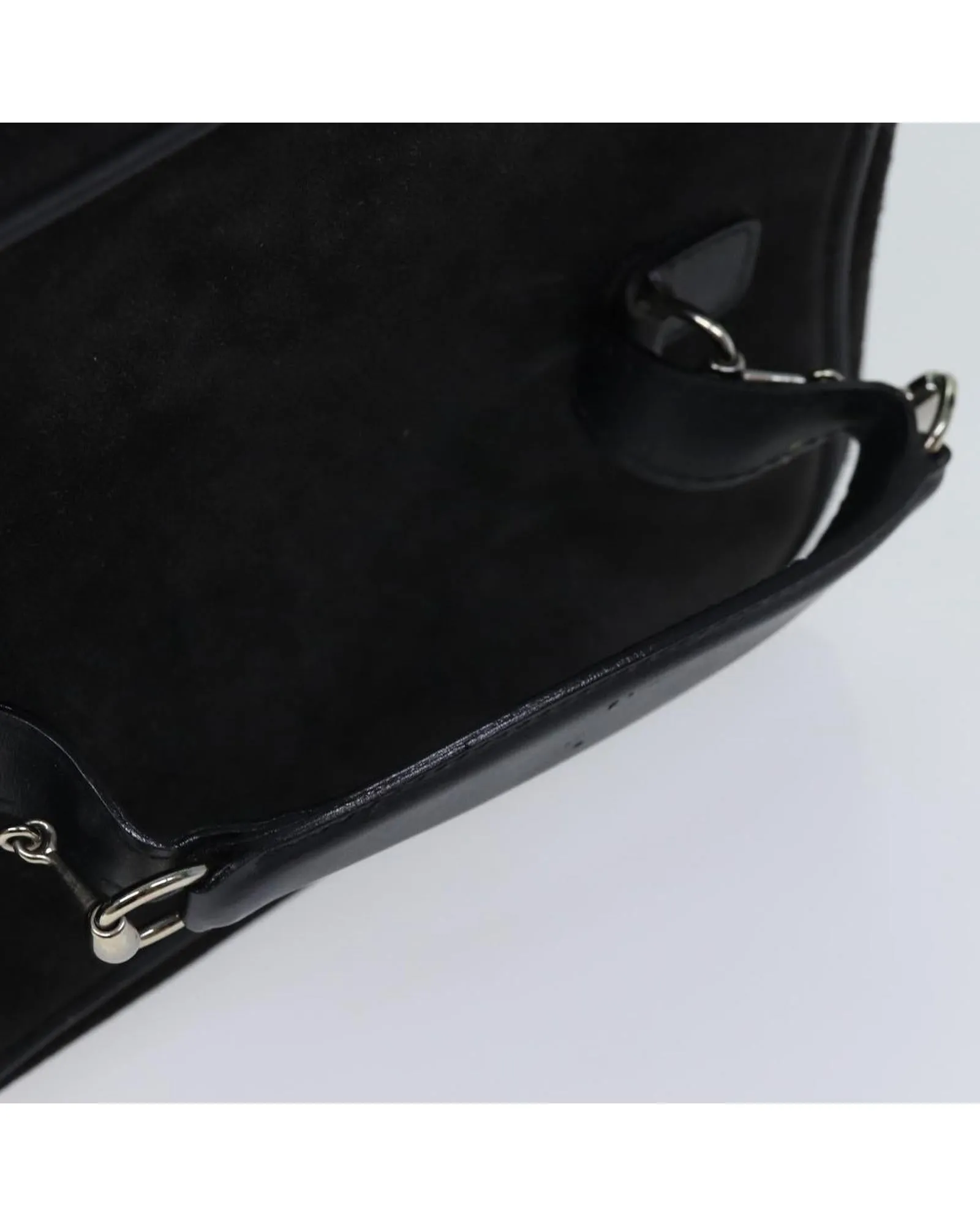 Black Suede Cosmetic Pouch with Minimal Wear - Made in Italy