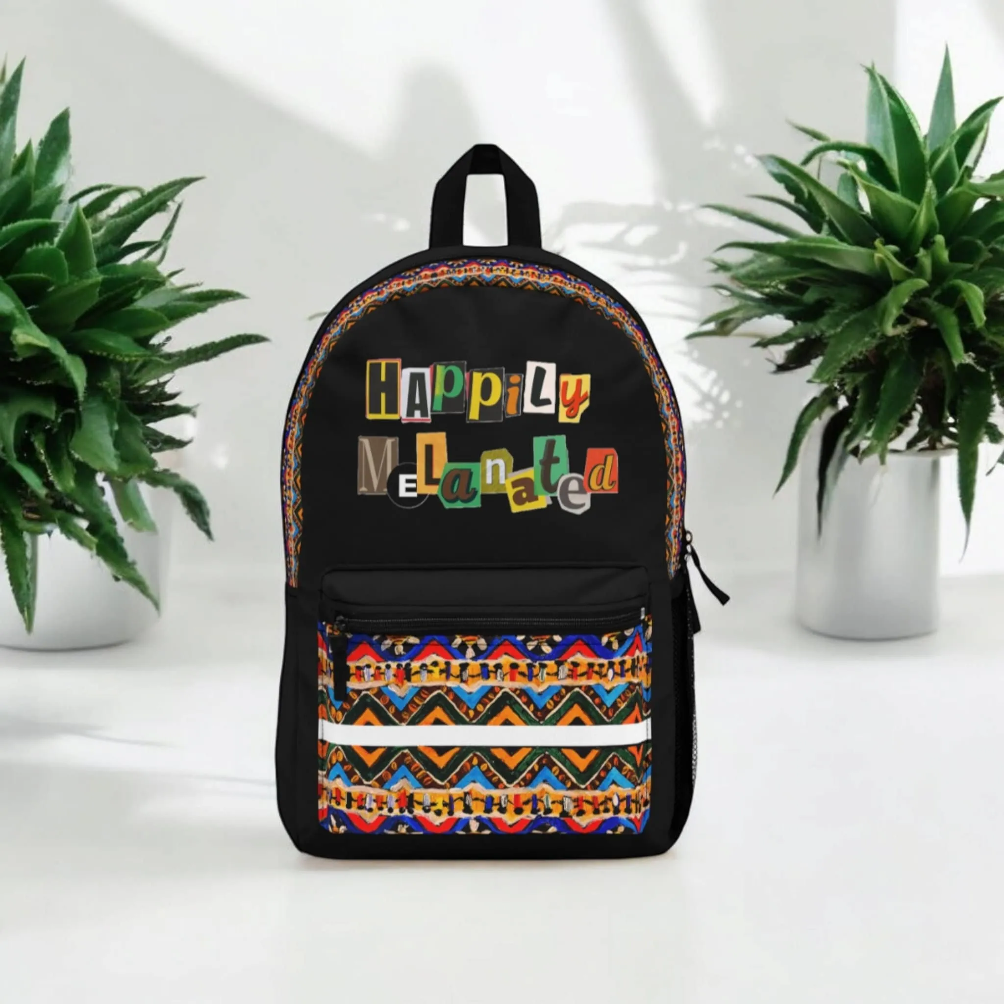 Boho Chic Handcrafted Tribal Backpack,Lightweight, Waterproof with Adjustable Straps