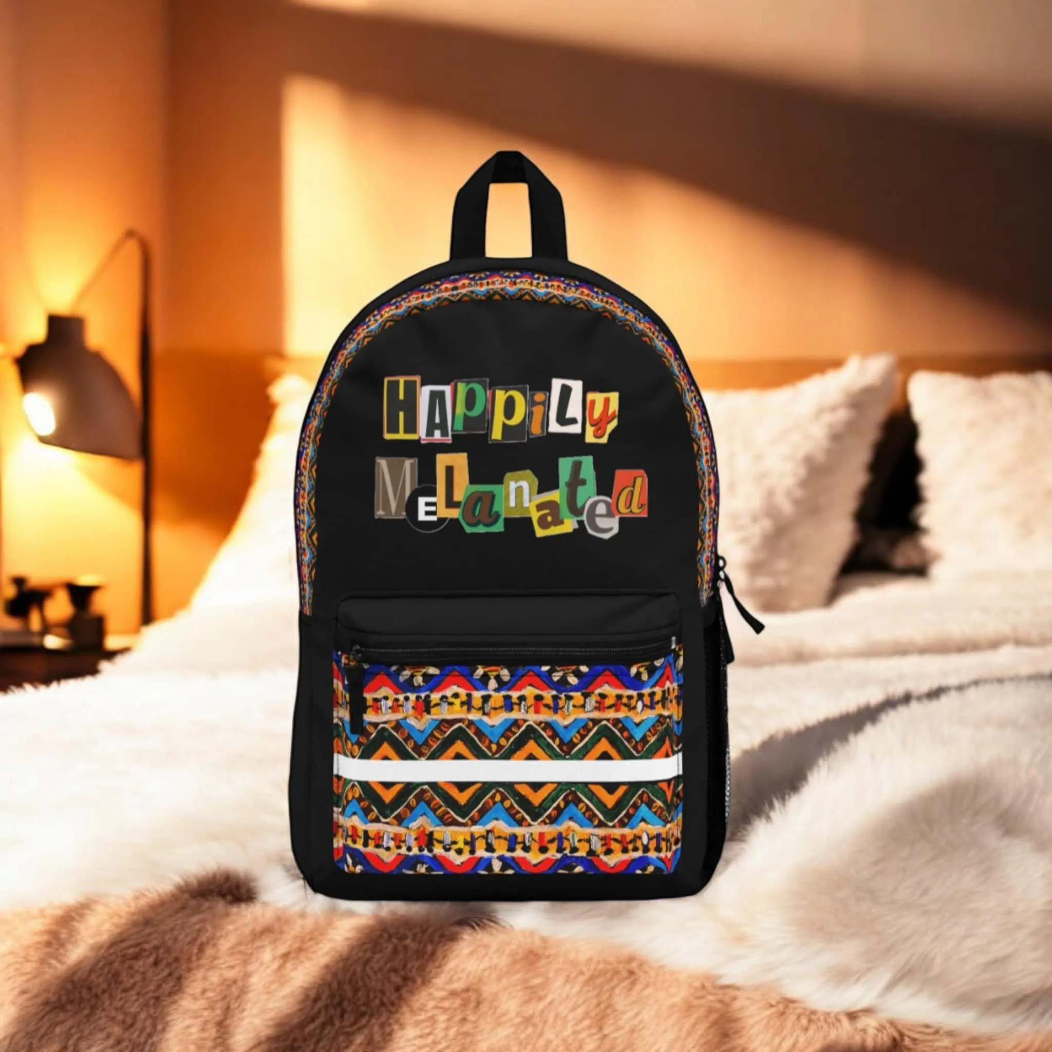 Boho Chic Handcrafted Tribal Backpack,Lightweight, Waterproof with Adjustable Straps