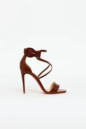 Brown Embossed Choca 100 Heel