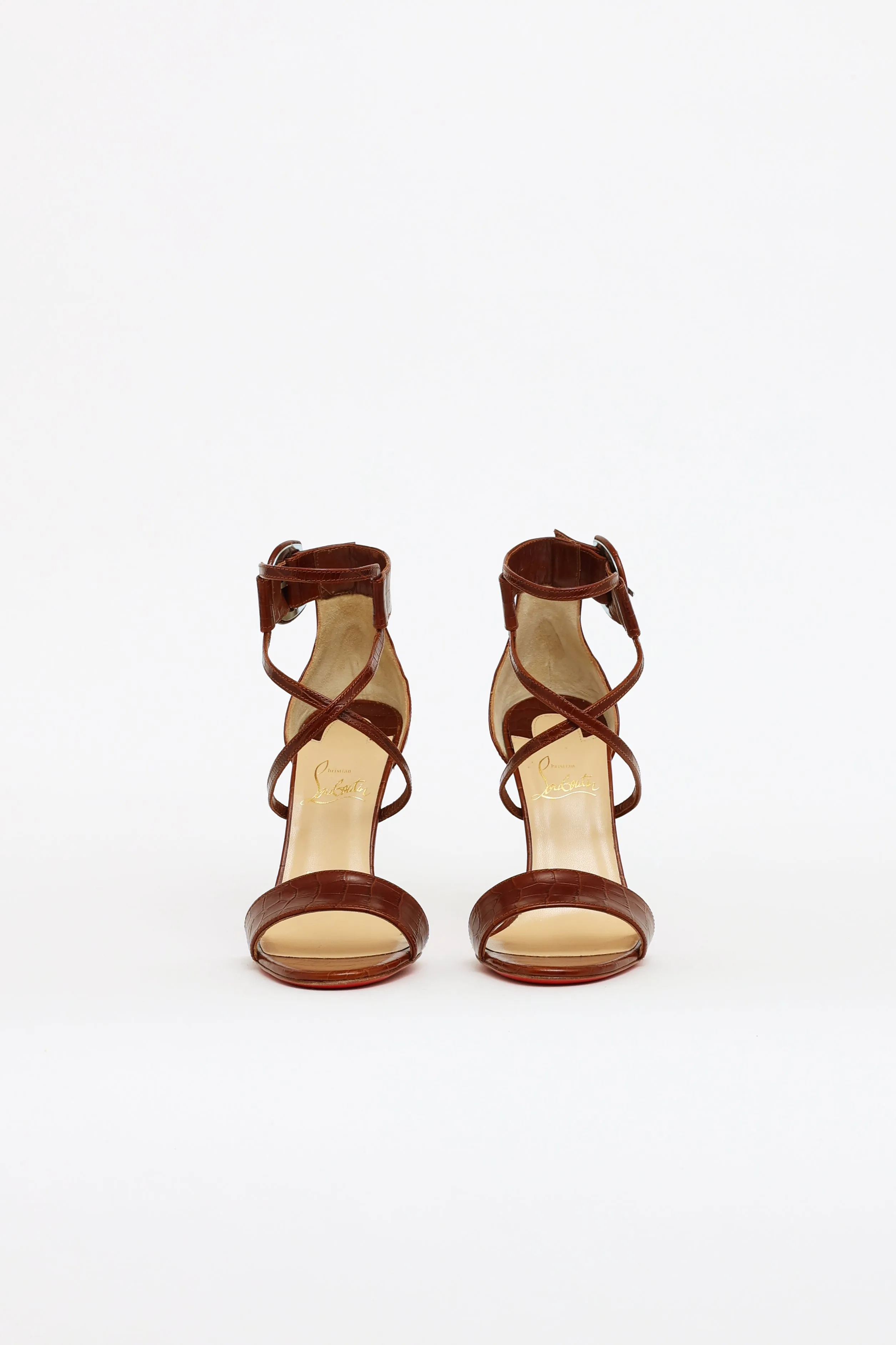 Brown Embossed Choca 100 Heel