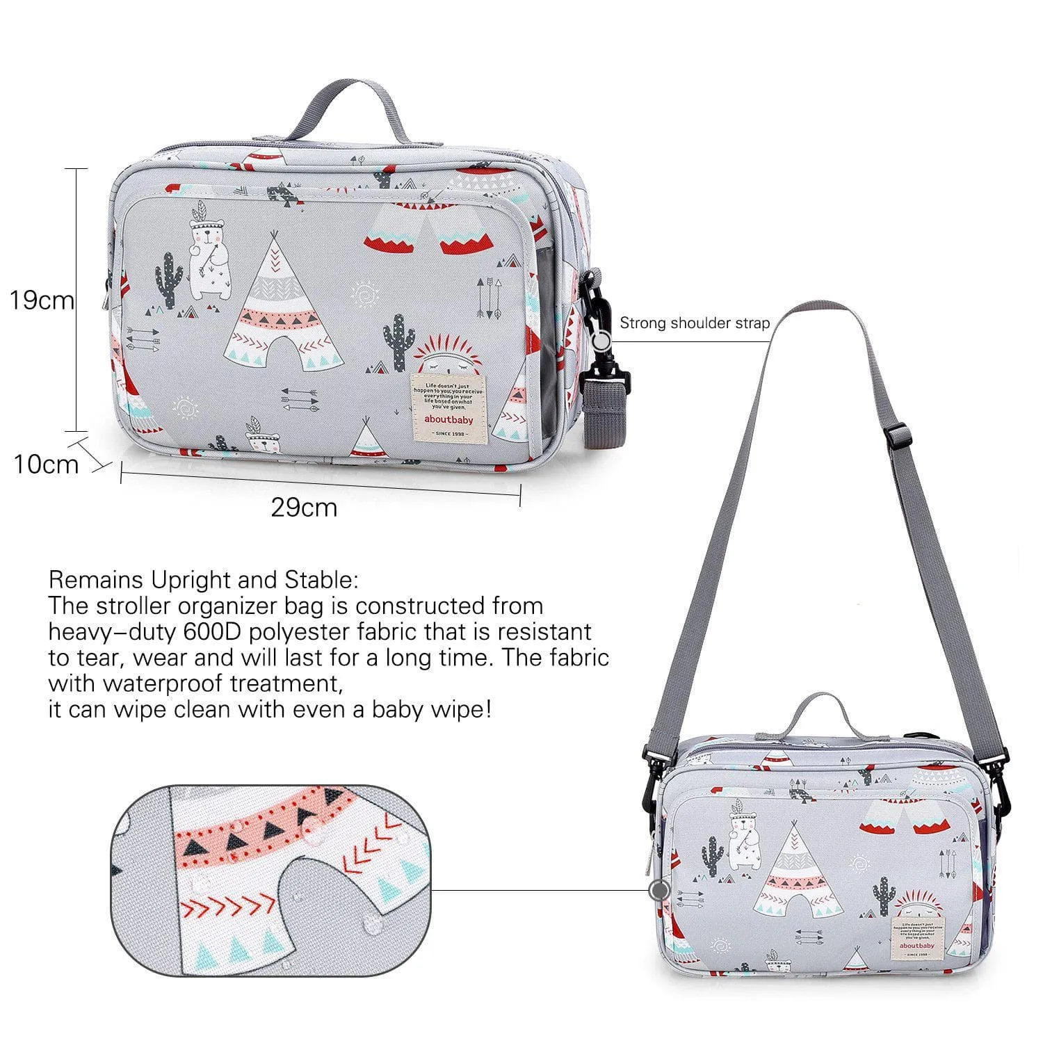 Cartoon Baby Stroller Bag Large Capacity Diaper Bags