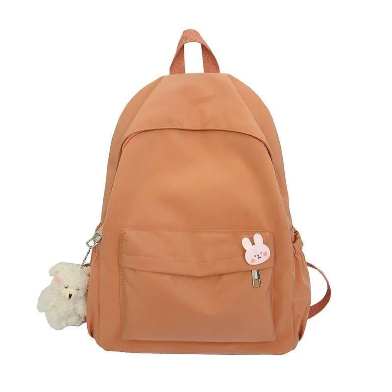 Casual Cool Backpacks For Women Solid  Shoulder Bag Nylon School Bag GCB68555