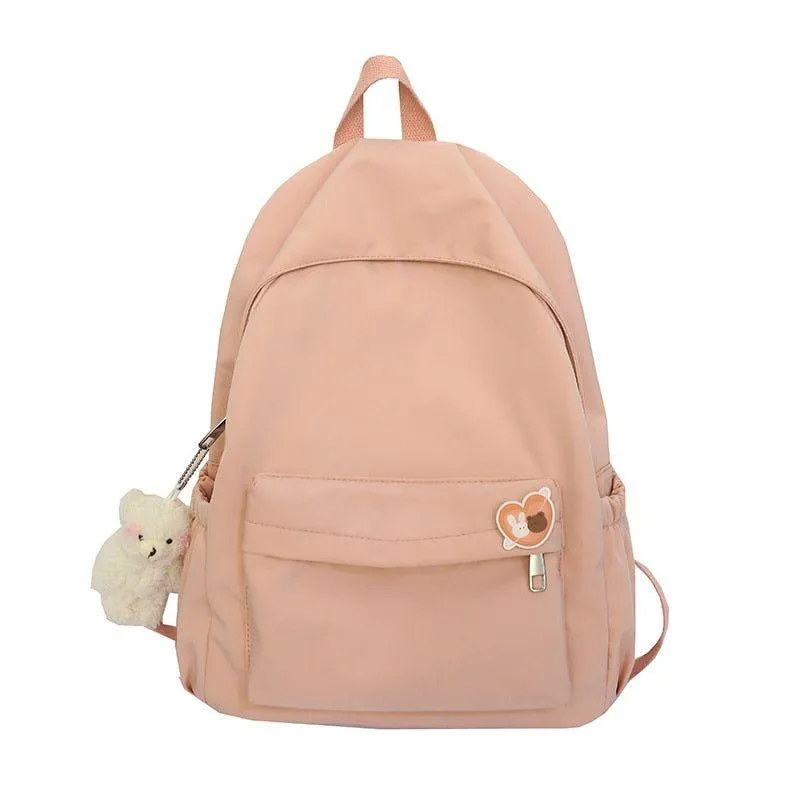 Casual Cool Backpacks For Women Solid  Shoulder Bag Nylon School Bag GCB68555