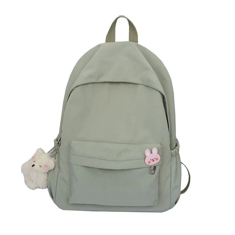 Casual Cool Backpacks For Women Solid  Shoulder Bag Nylon School Bag GCB68555