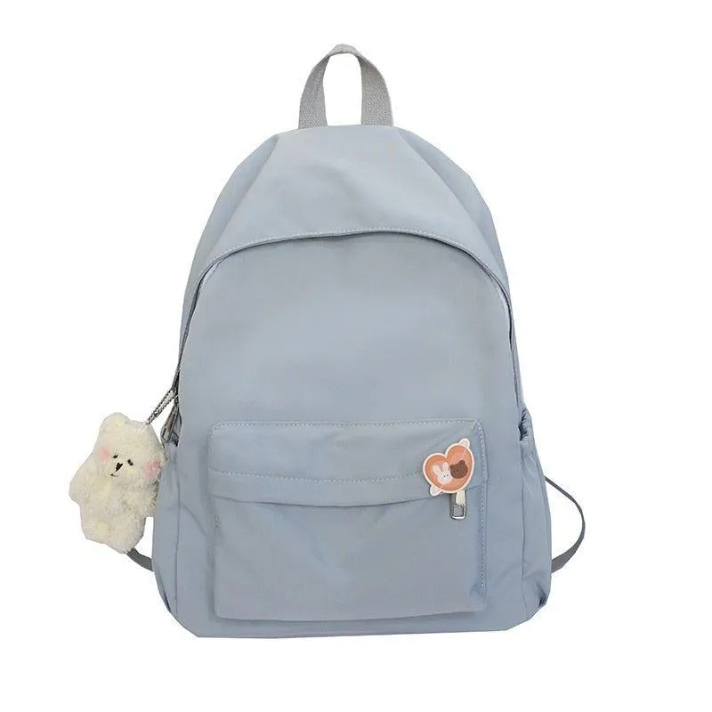 Casual Cool Backpacks For Women Solid  Shoulder Bag Nylon School Bag GCB68555