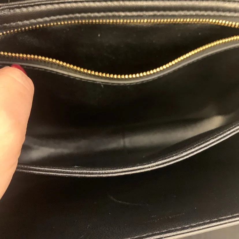 Celine Triomphe Black Box Bag Medium Size