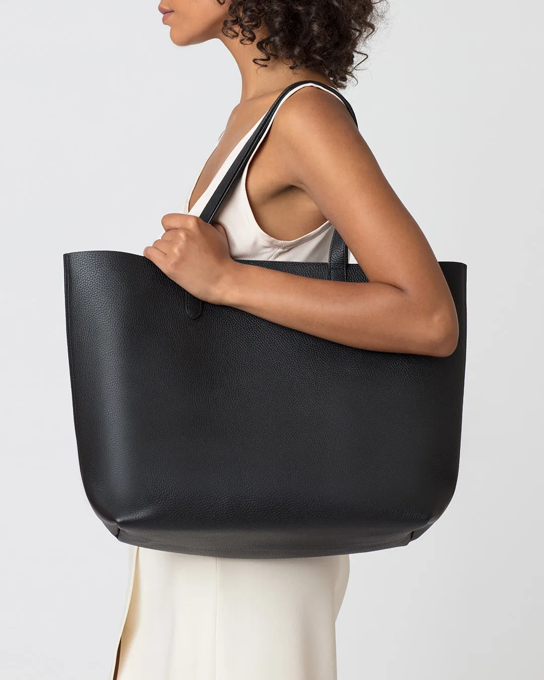 Classic Structured Leather Tote