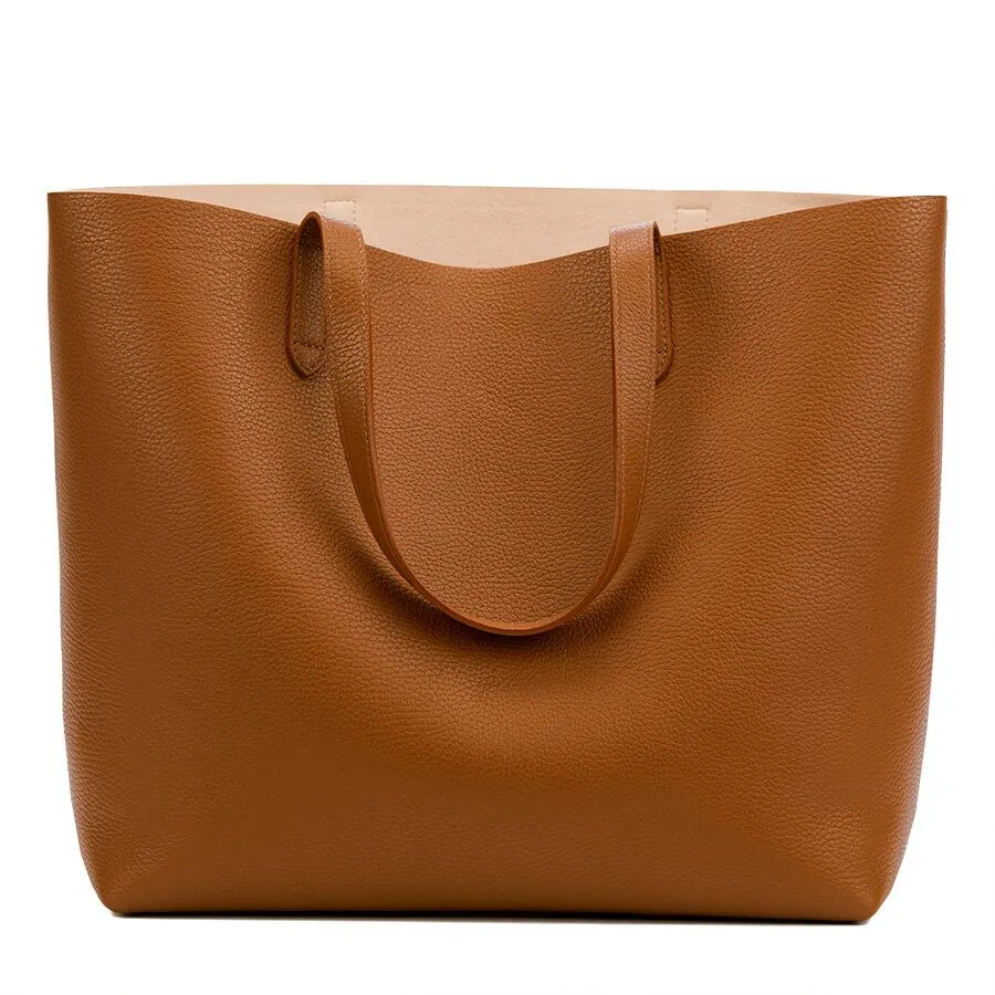 Classic Structured Leather Tote