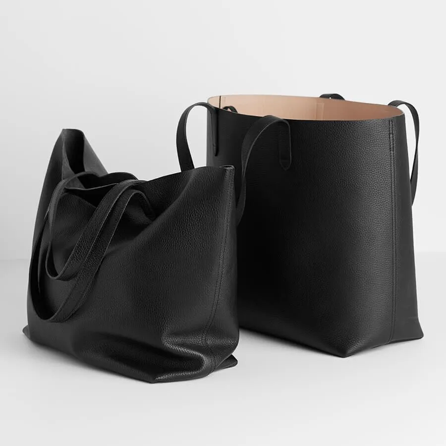 Classic Structured Leather Tote