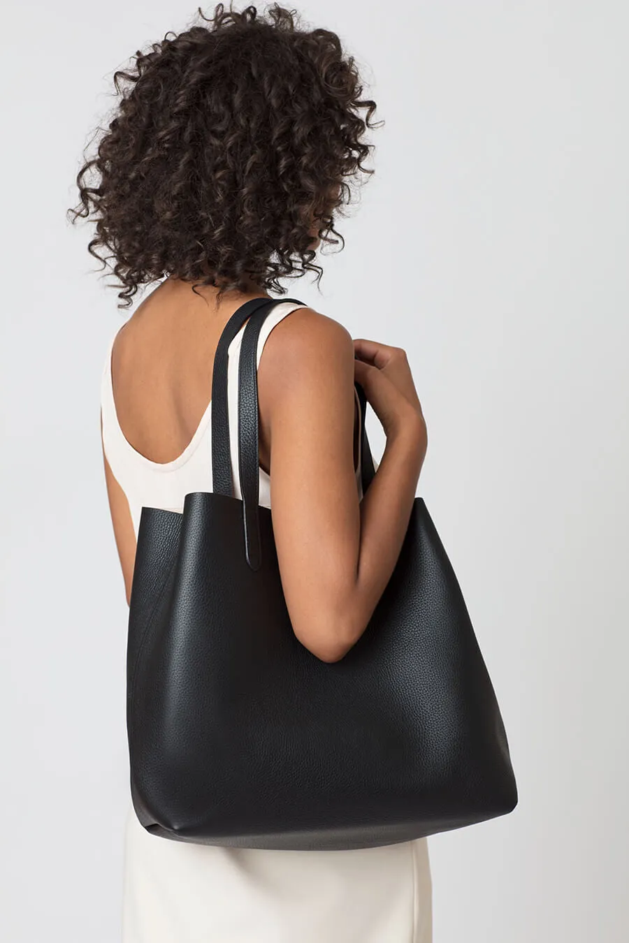 Classic Structured Leather Tote