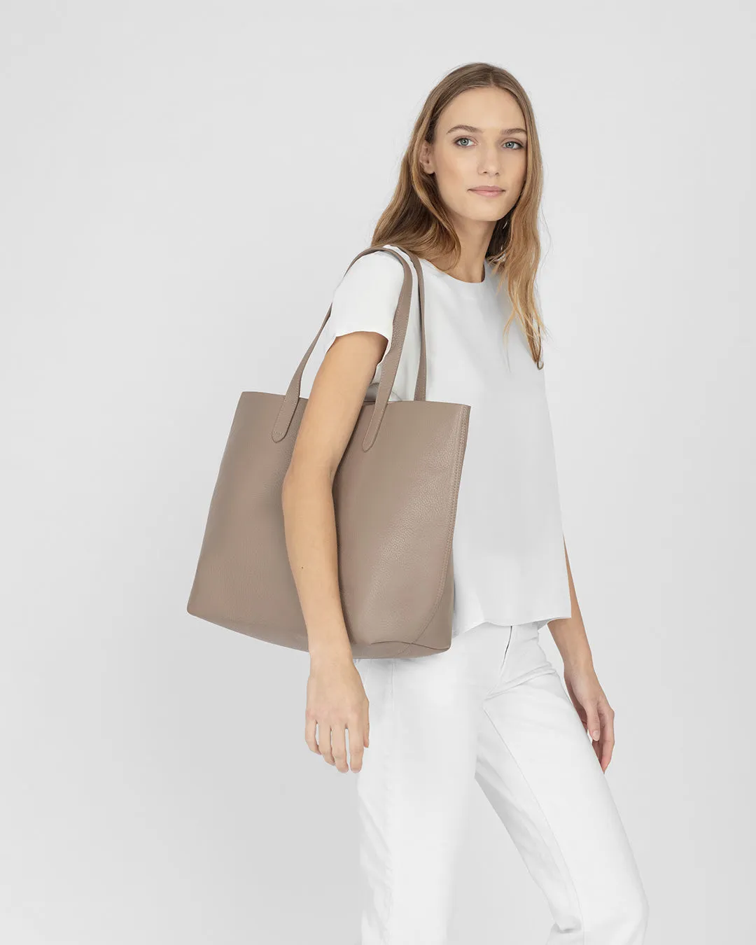 Classic Structured Leather Tote