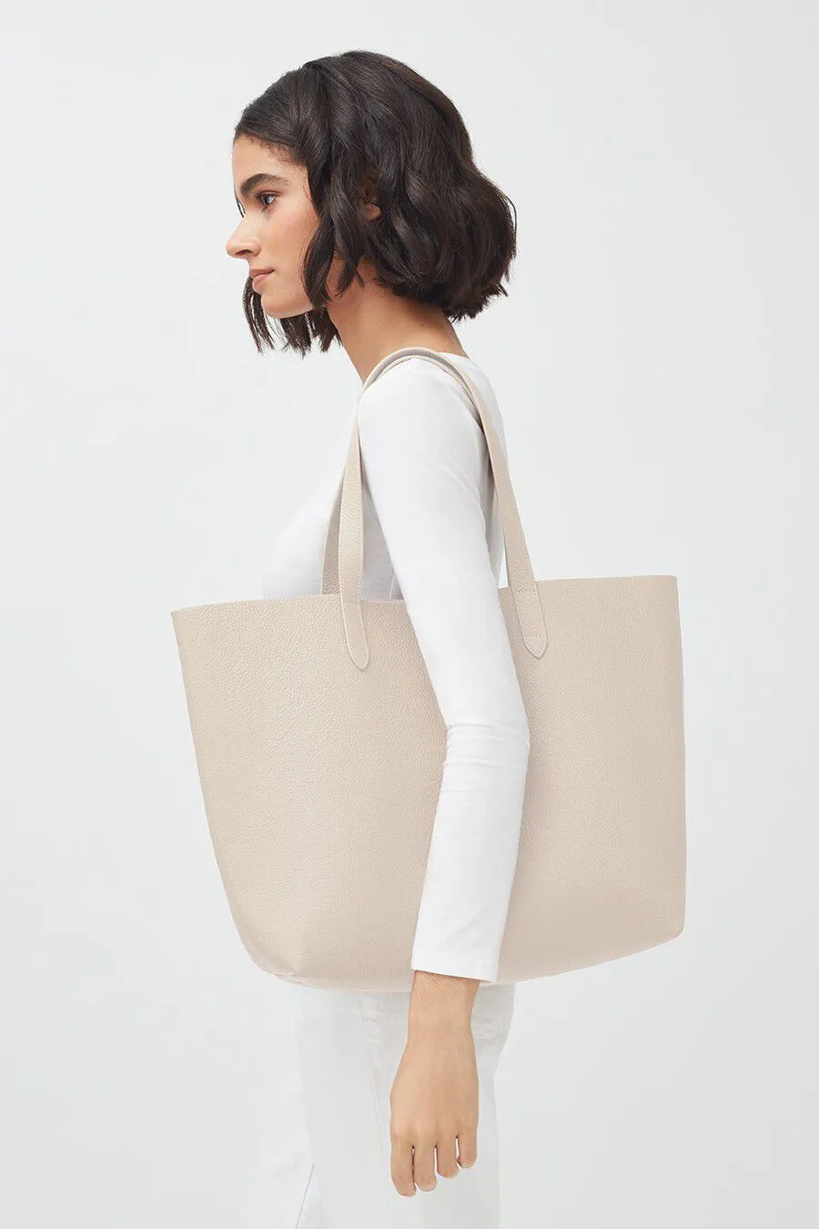 Classic Structured Leather Tote