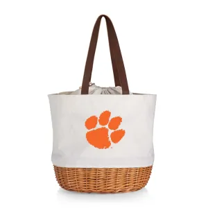 Clemson Tigers - Coronado Canvas and Willow Basket Tote