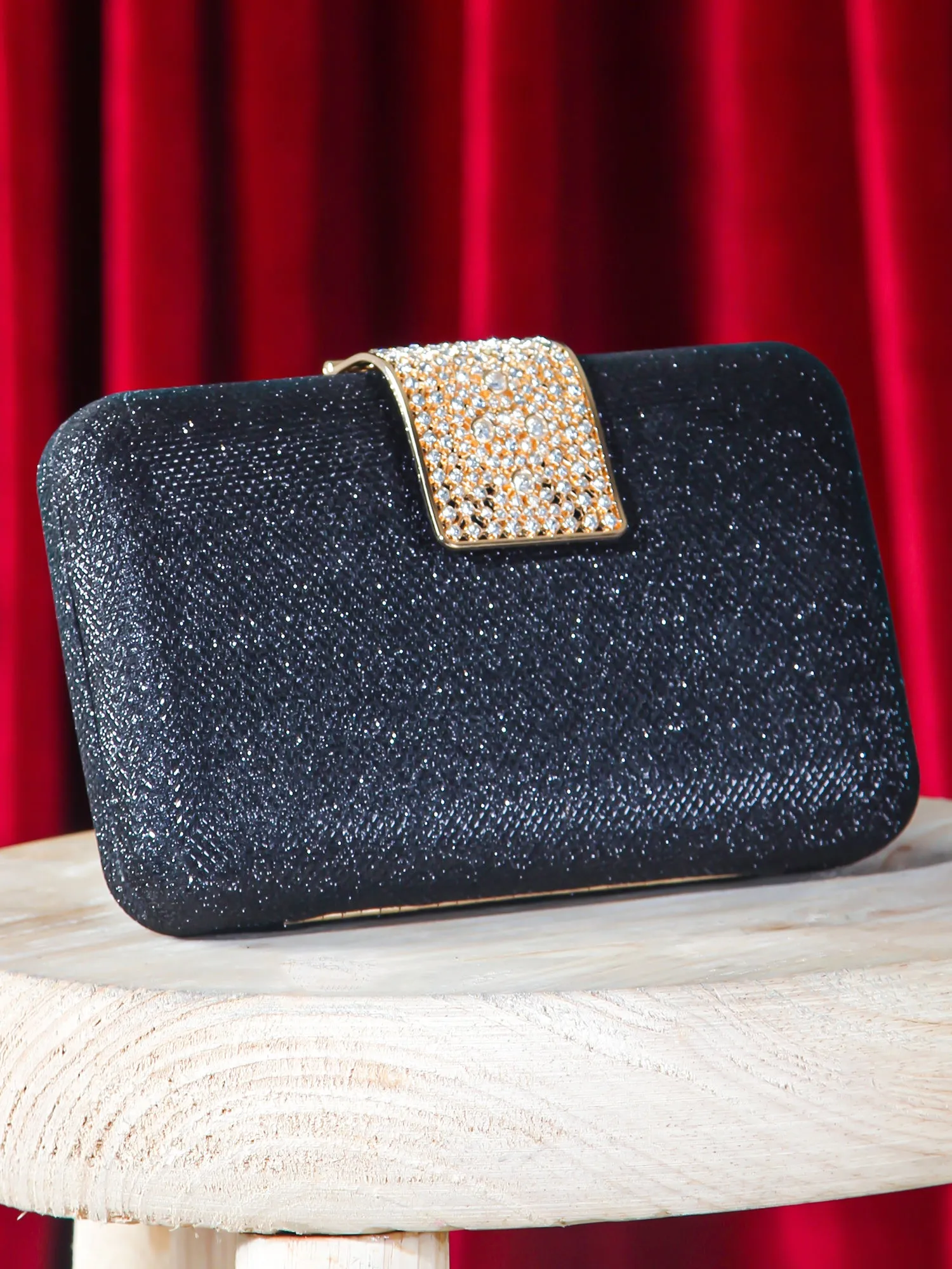 Clutch With Studded Buckle