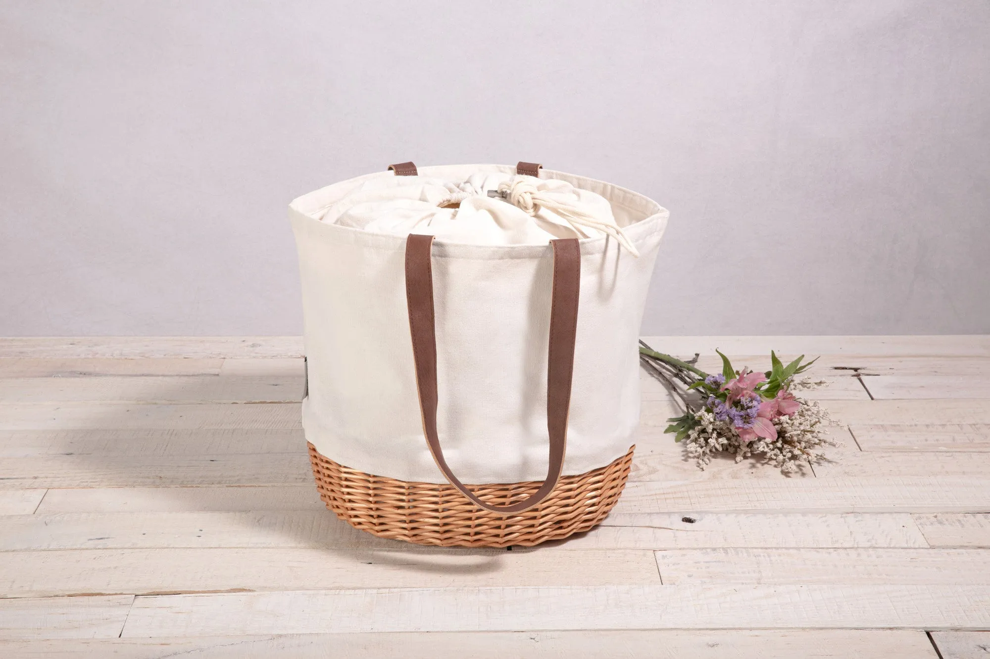 Coca-Cola - Coronado Canvas and Willow Basket Tote