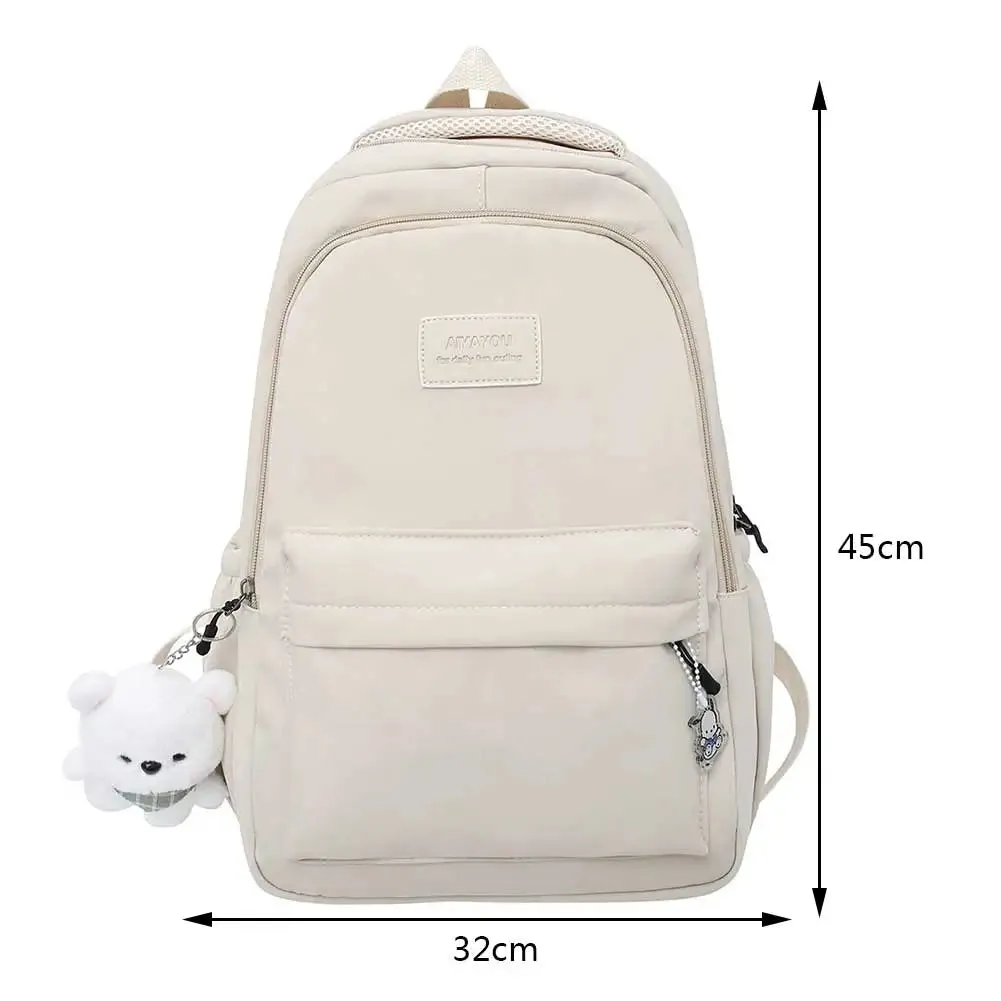 Cute Japanese Kawaii Backpack with Plush Pendant