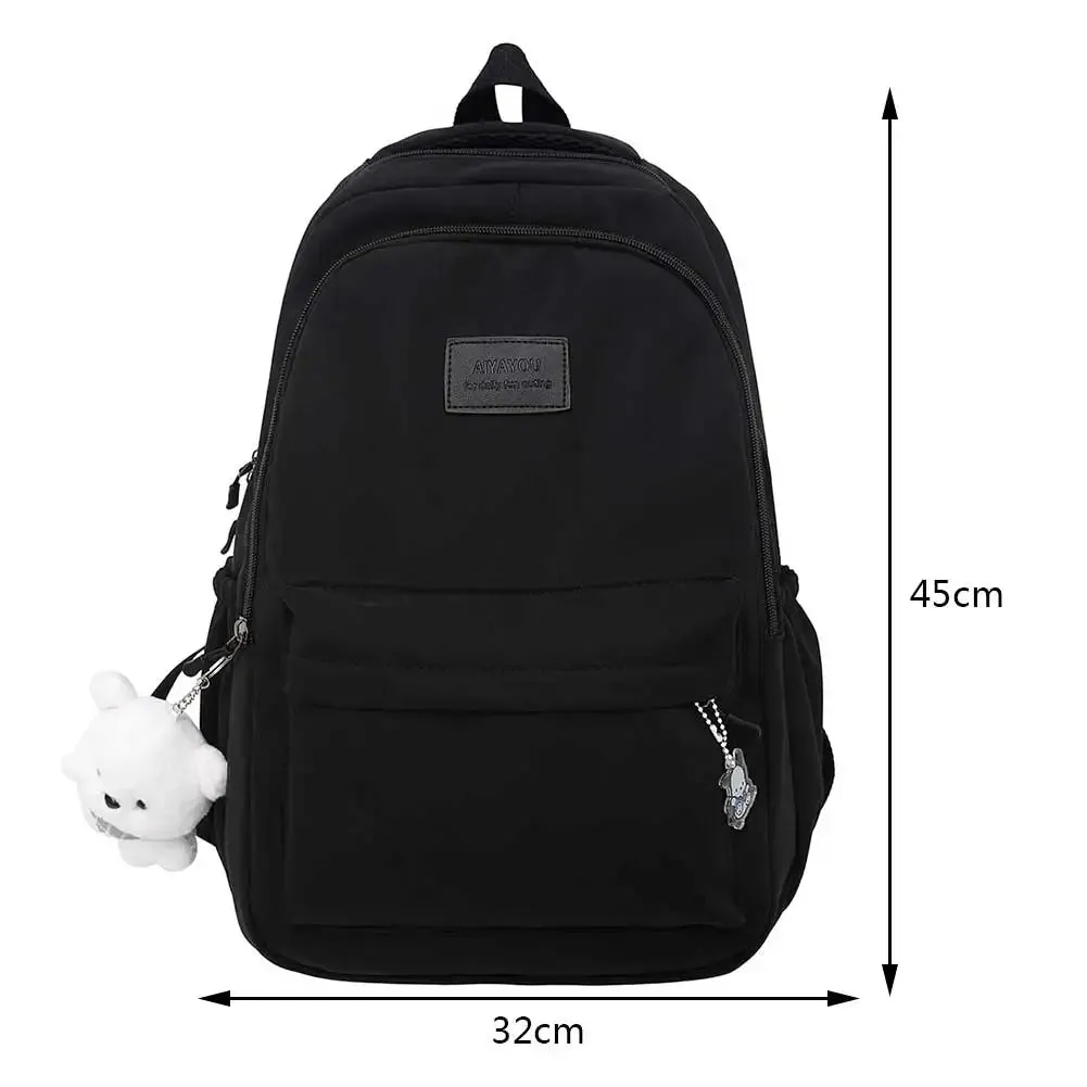 Cute Japanese Kawaii Backpack with Plush Pendant