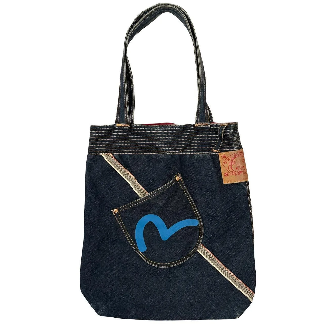 Evisu Denim Tote Bag