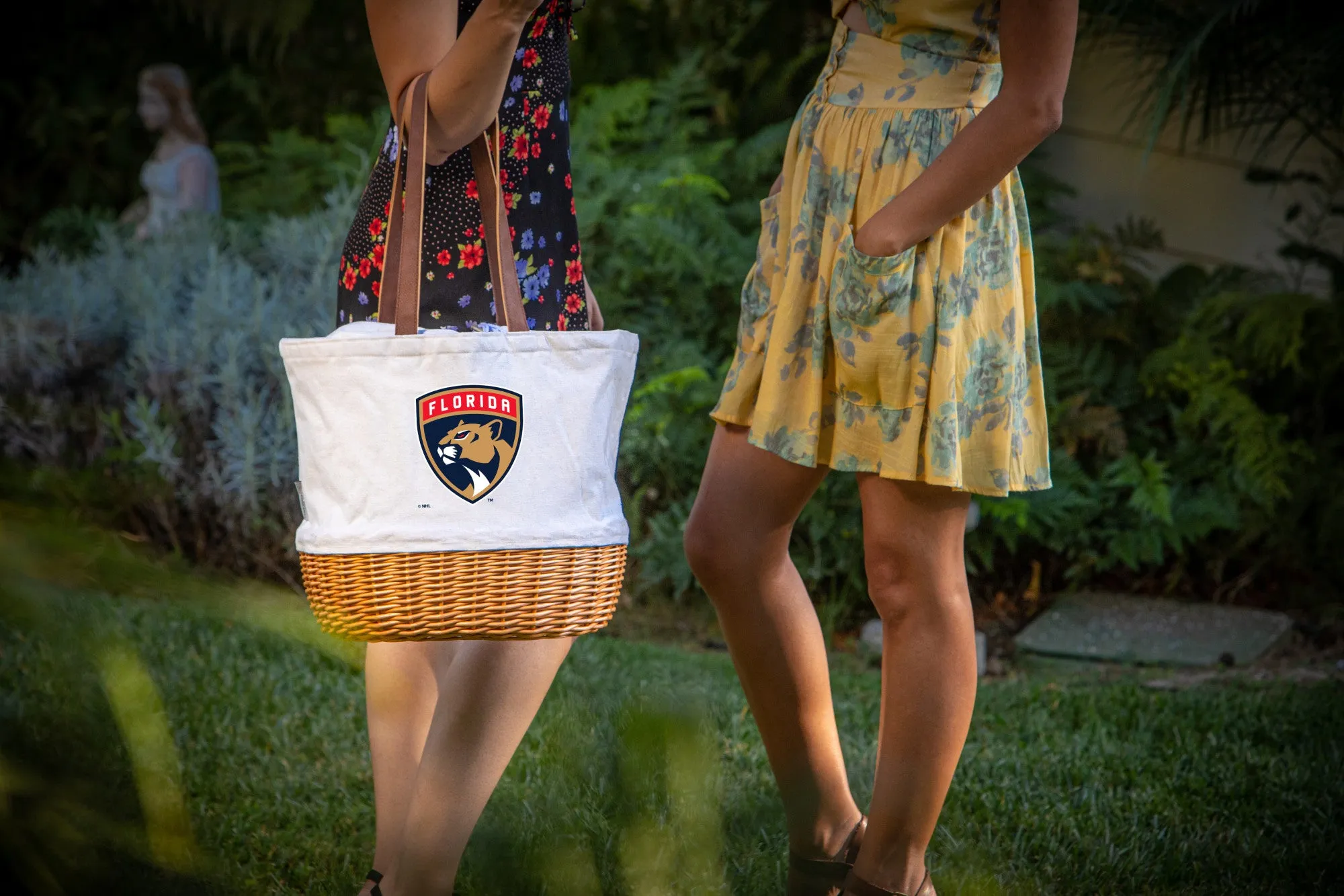 Florida Panthers - Coronado Canvas and Willow Basket Tote