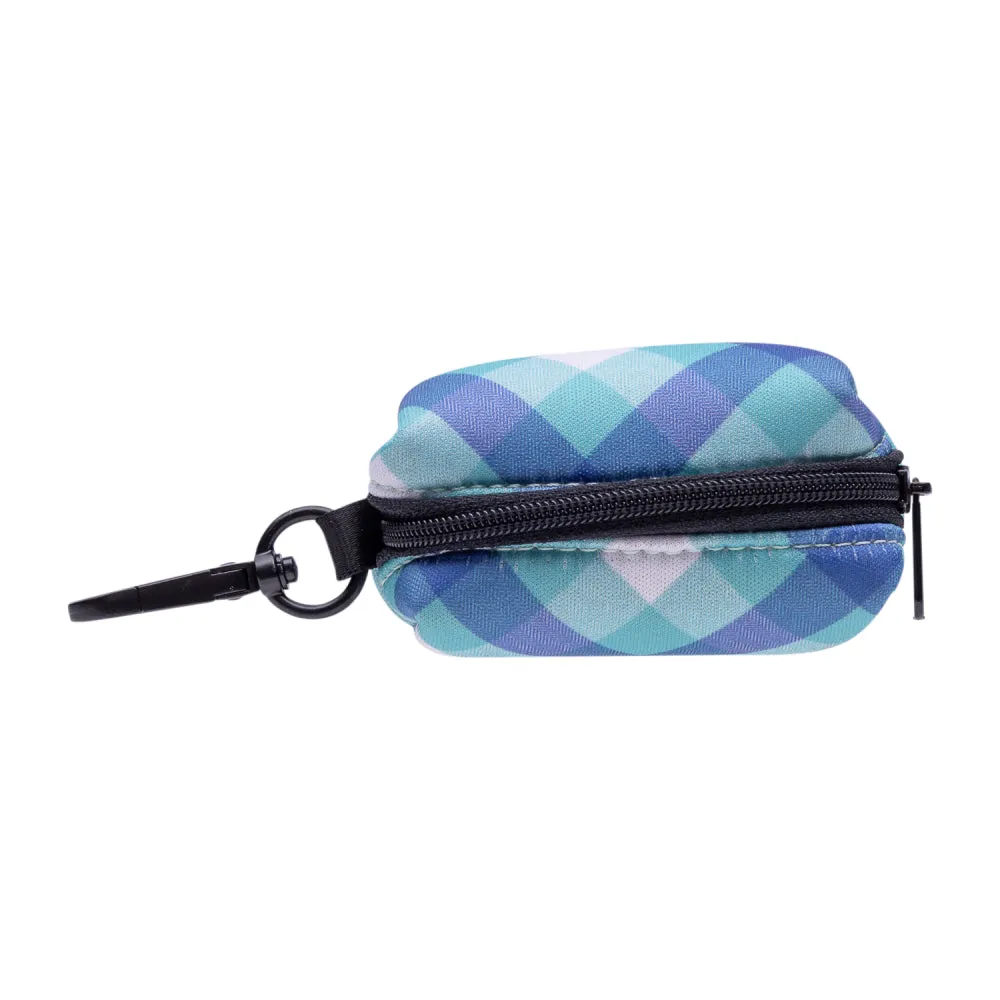 Frank Barker Teal Gingham Poop Bag