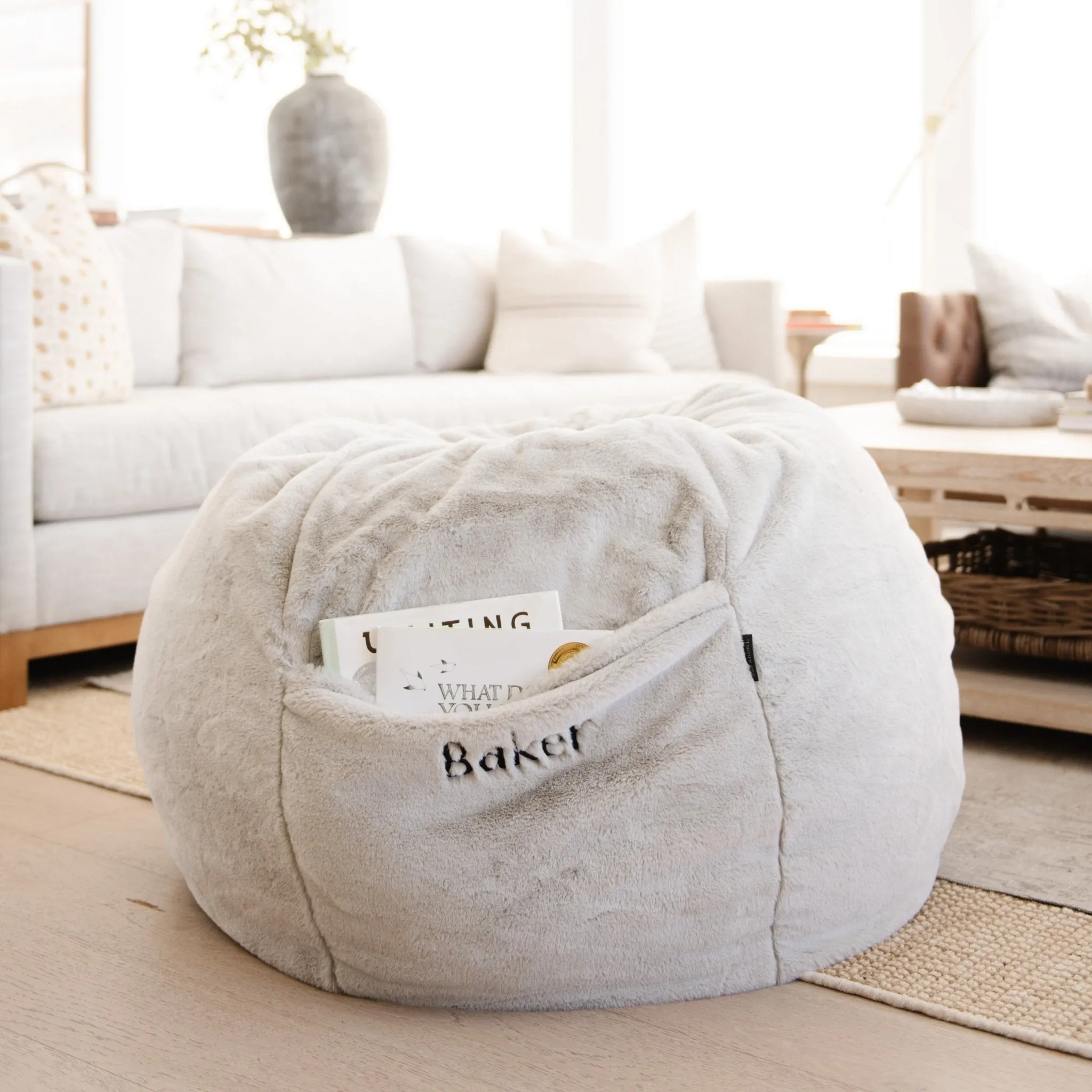 GRAND FAUX FUR BEAN BAG CHAIRS