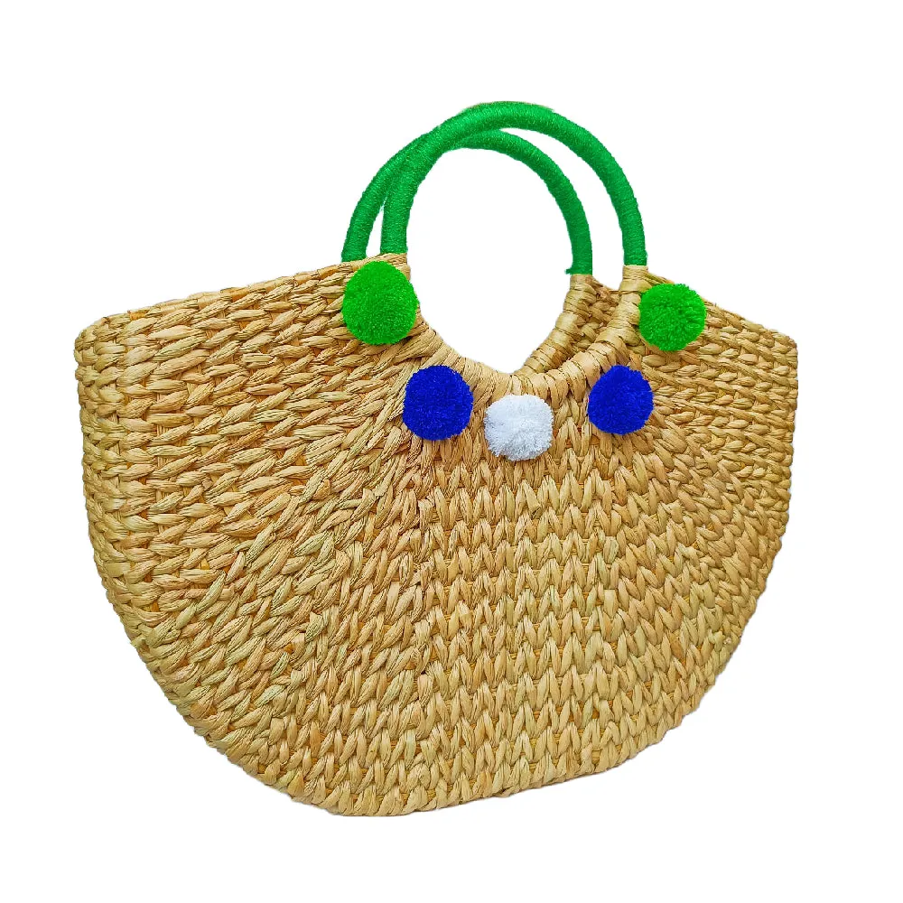 IMARS Stylish Handbag Green For Women & Girls (Basket Bag) Made With Kuana Grass