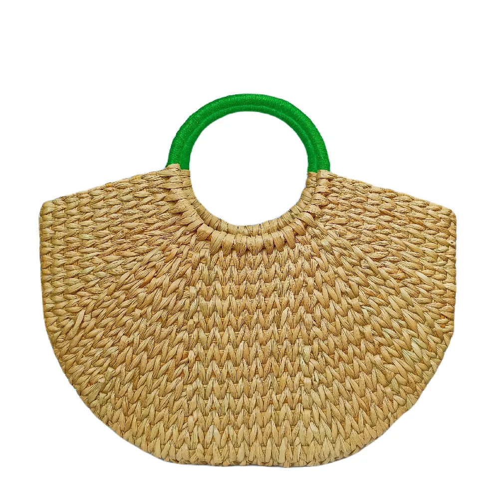 IMARS Stylish Handbag Green For Women & Girls (Basket Bag) Made With Kuana Grass