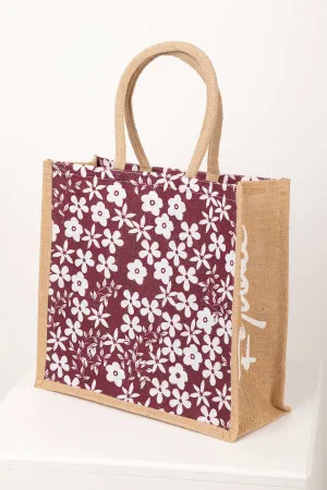 Ladies Hessian Shopping Bag - Printed