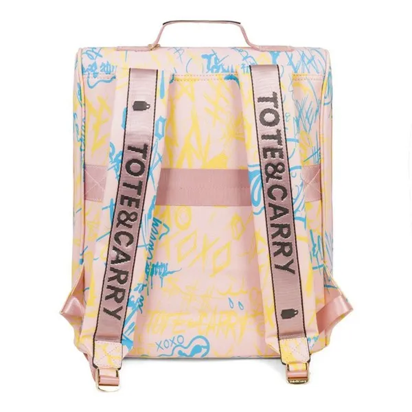 Light Pink Graffiti Backpack