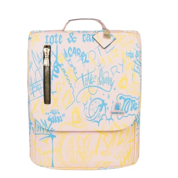 Light Pink Graffiti Backpack