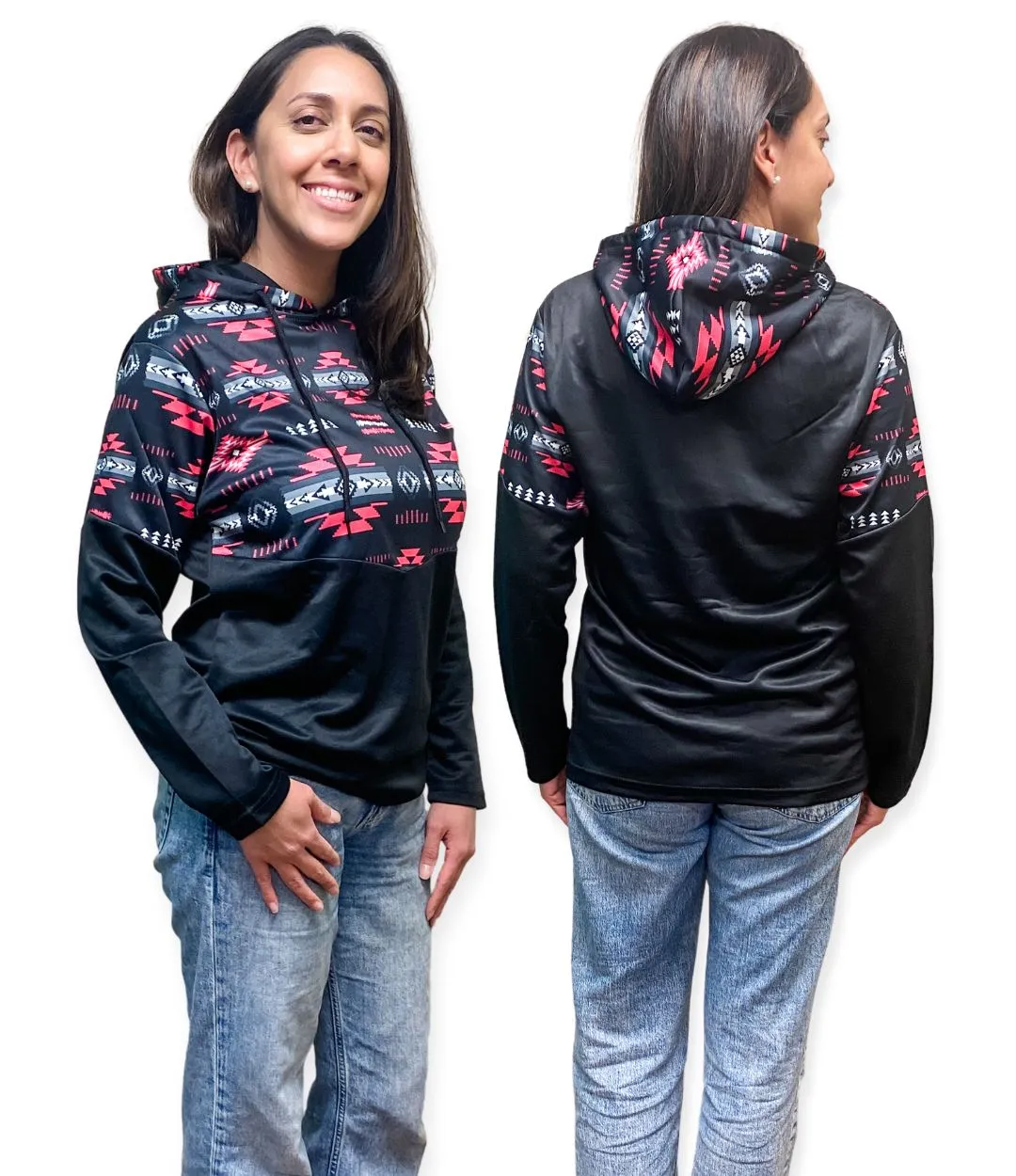 <font color="red">NEW!</font> X-LARGE Turquiose Traditional Southwest Hoodie Pullovers!