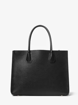 Mercer Large Pebbled Leather Accordion Tote Bag