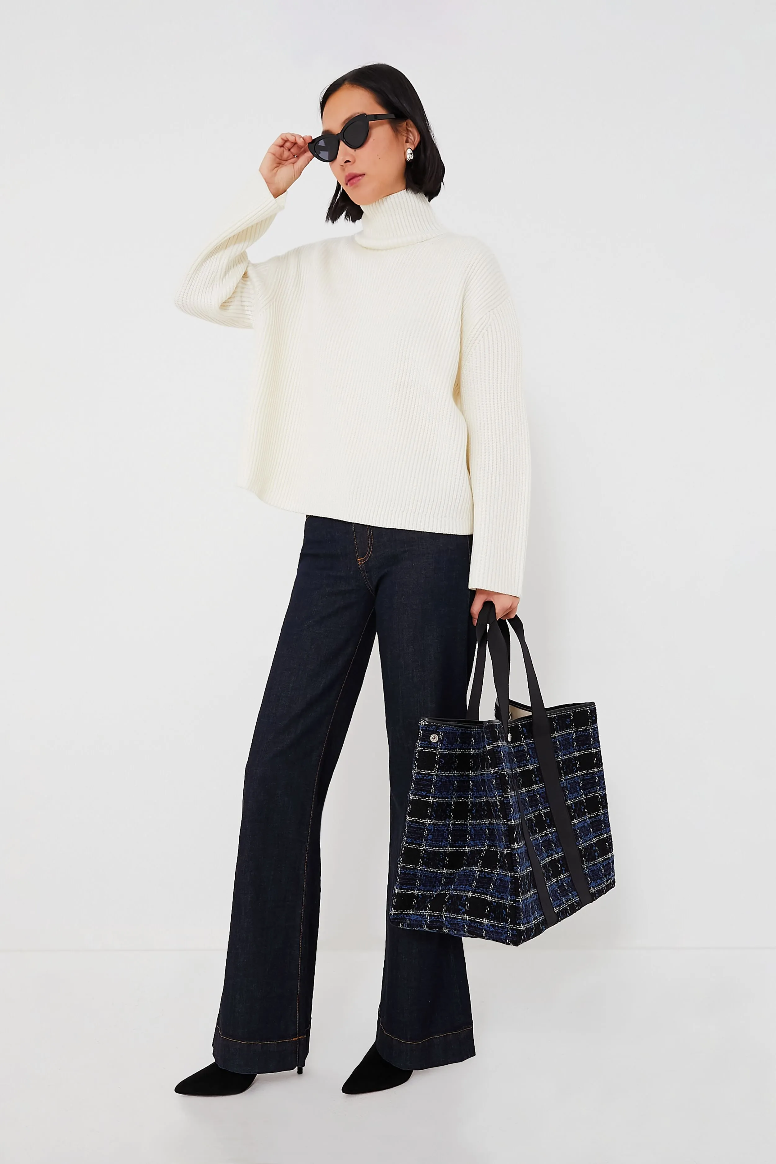 Midnight Tweed Traversee L Tote