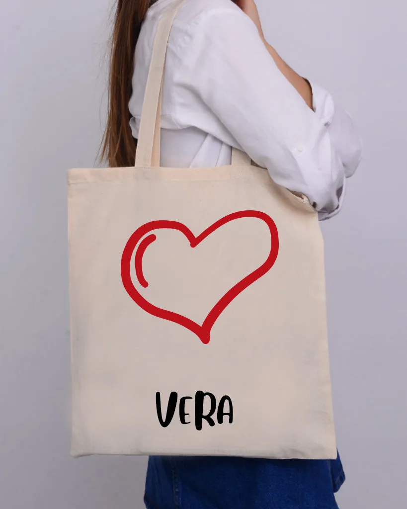 Minimal Love Bag - Valentine's Tote Bag