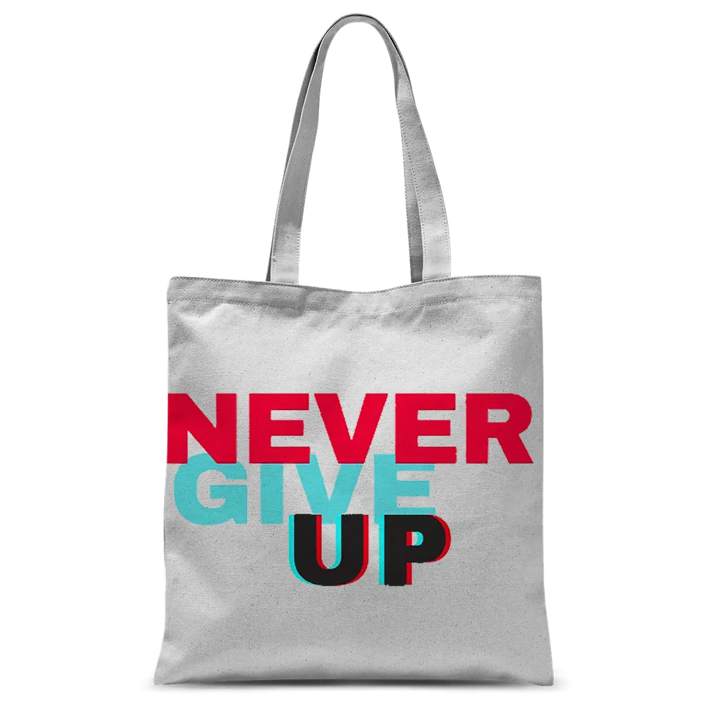 Never Give Up Classic Sublimation Tote Bag