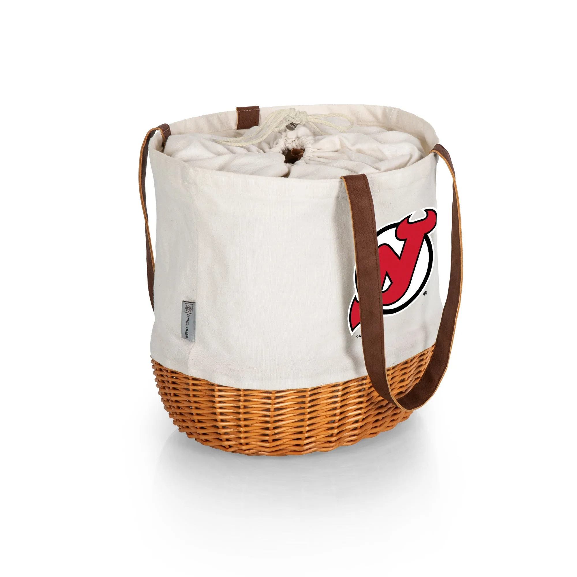 New Jersey Devils - Coronado Canvas and Willow Basket Tote