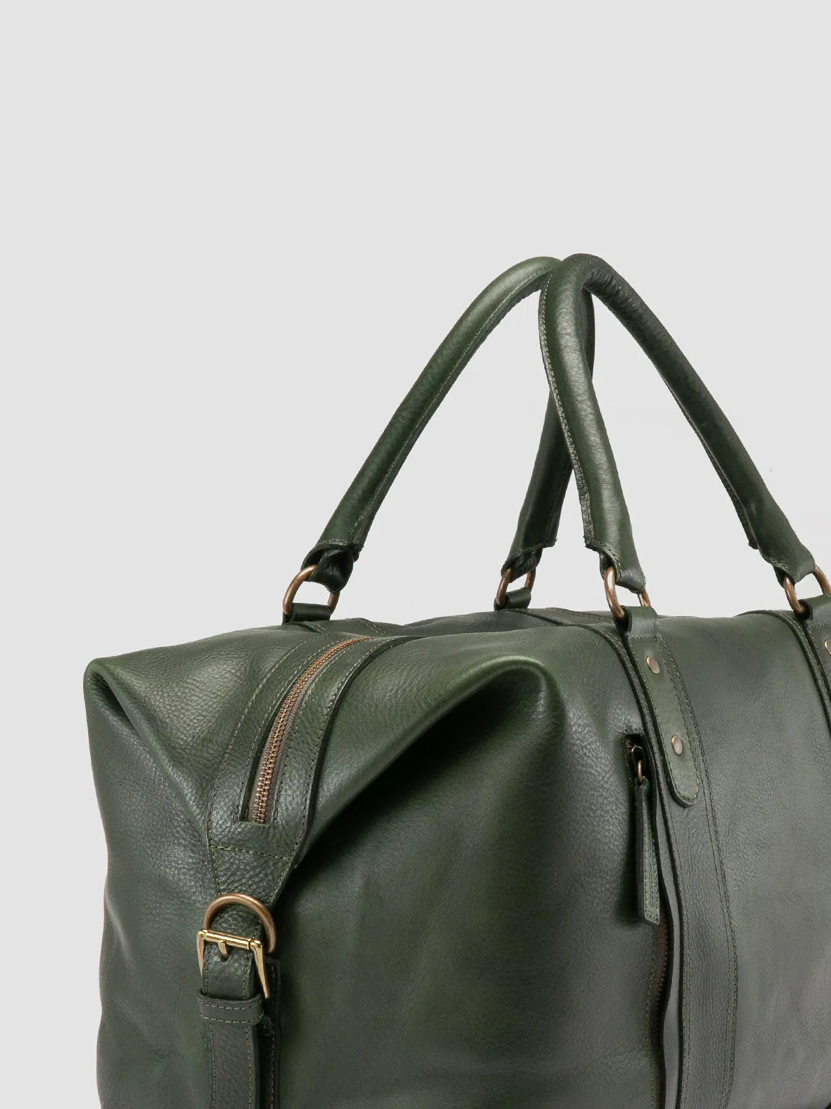 RARE 045 - Green Leather Travel Bag