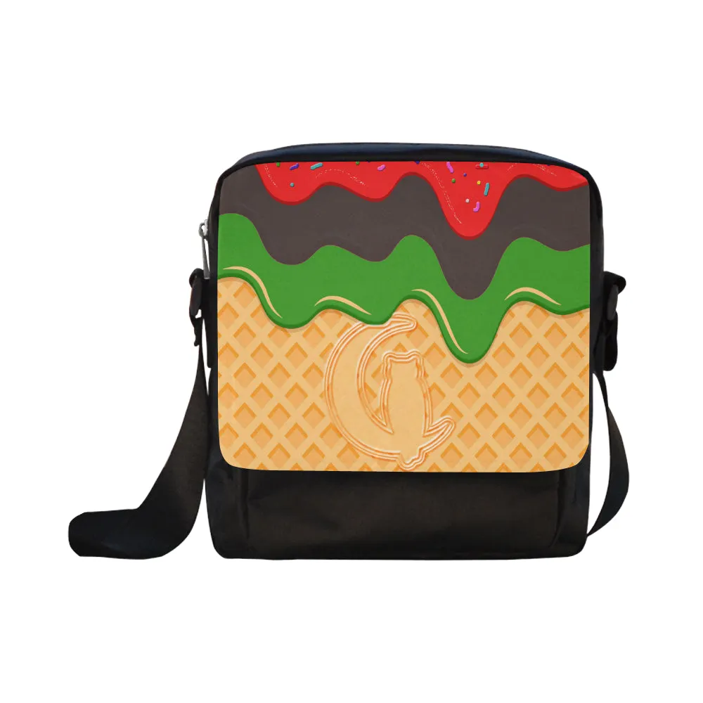 RBG ICE CREAM Crossbody Nylon Bags